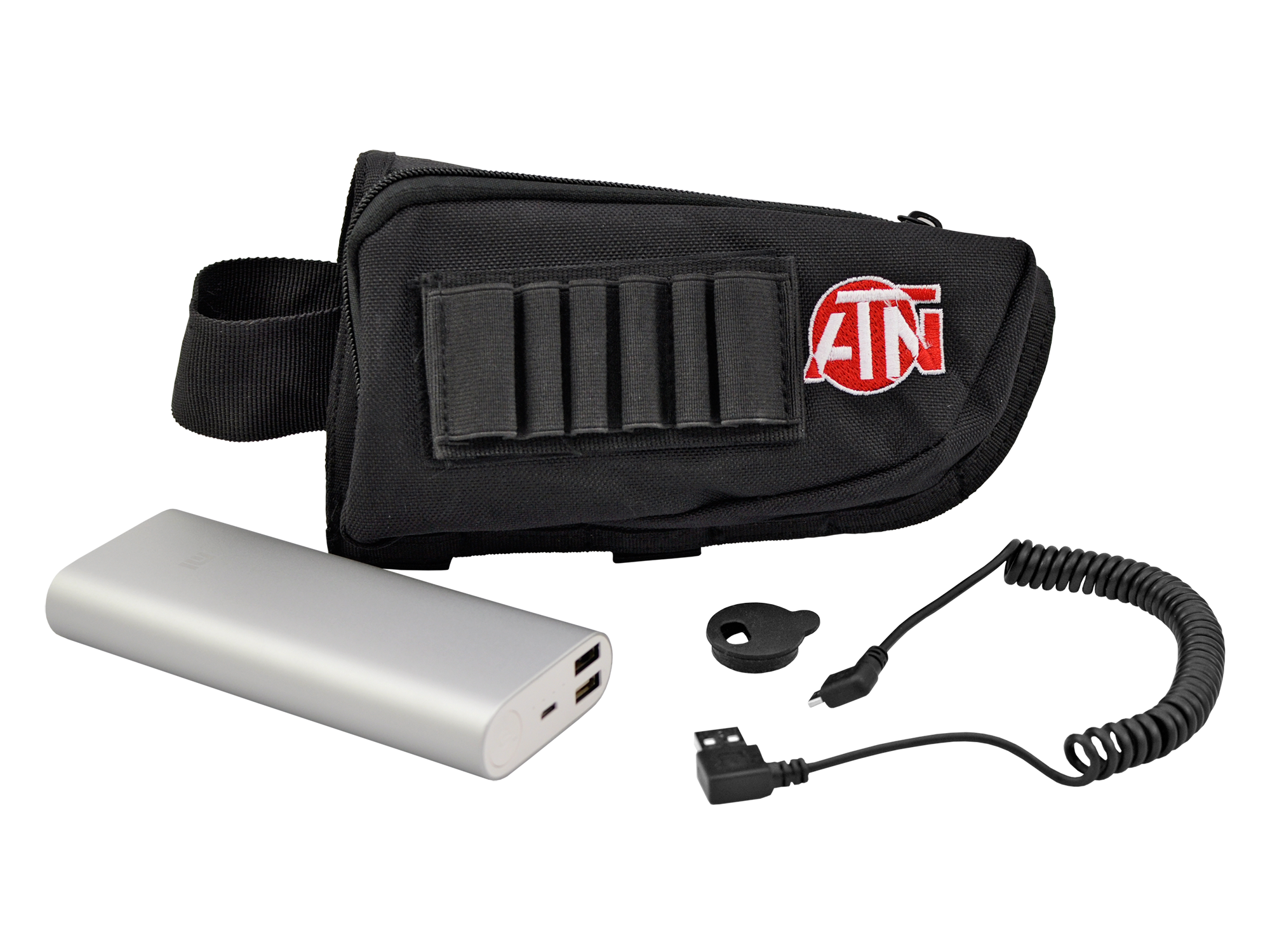 ATN Extended life Battery Pack 20000 mAh with usb cable, cap and Butt stock case