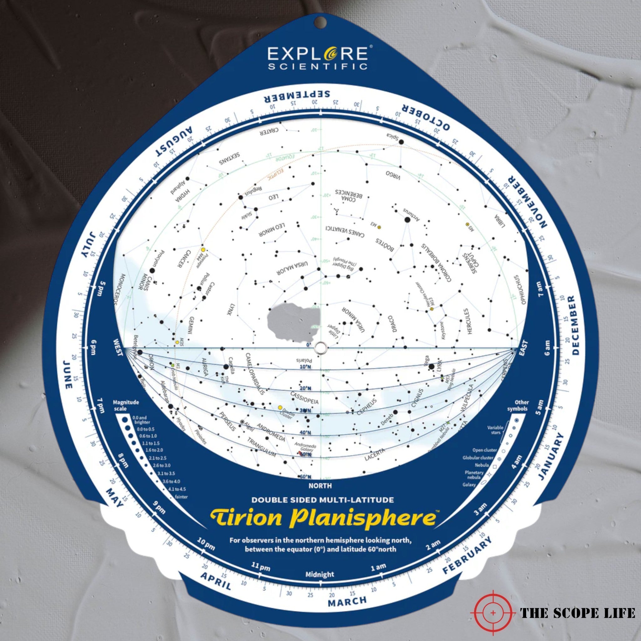 Explore Scientific FirstLight 8" Dobsonian Telescope Package Includes ReflexSight, Astro R-Lite Red Flashlight, Tirion Double-Sided Multi-Latitude Planisphere and Moon Crater Map