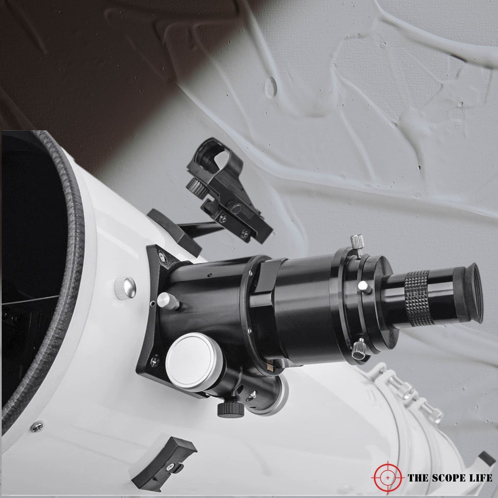 Explore Scientific FirstLight 8" Dobsonian Telescope Package Includes ReflexSight, Astro R-Lite Red Flashlight, Tirion Double-Sided Multi-Latitude Planisphere and Moon Crater Map