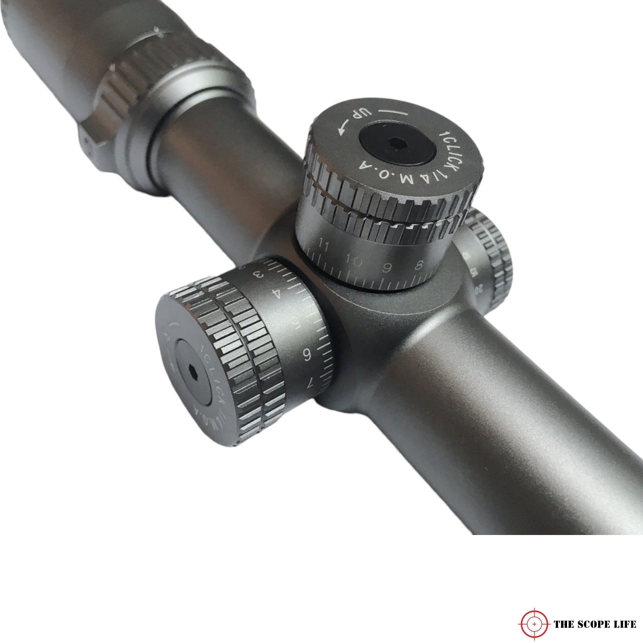 ADE Advanced Optics Grey Diamond Titanium 3-12x40 Scope with 30mm Tube and Mounting Rings