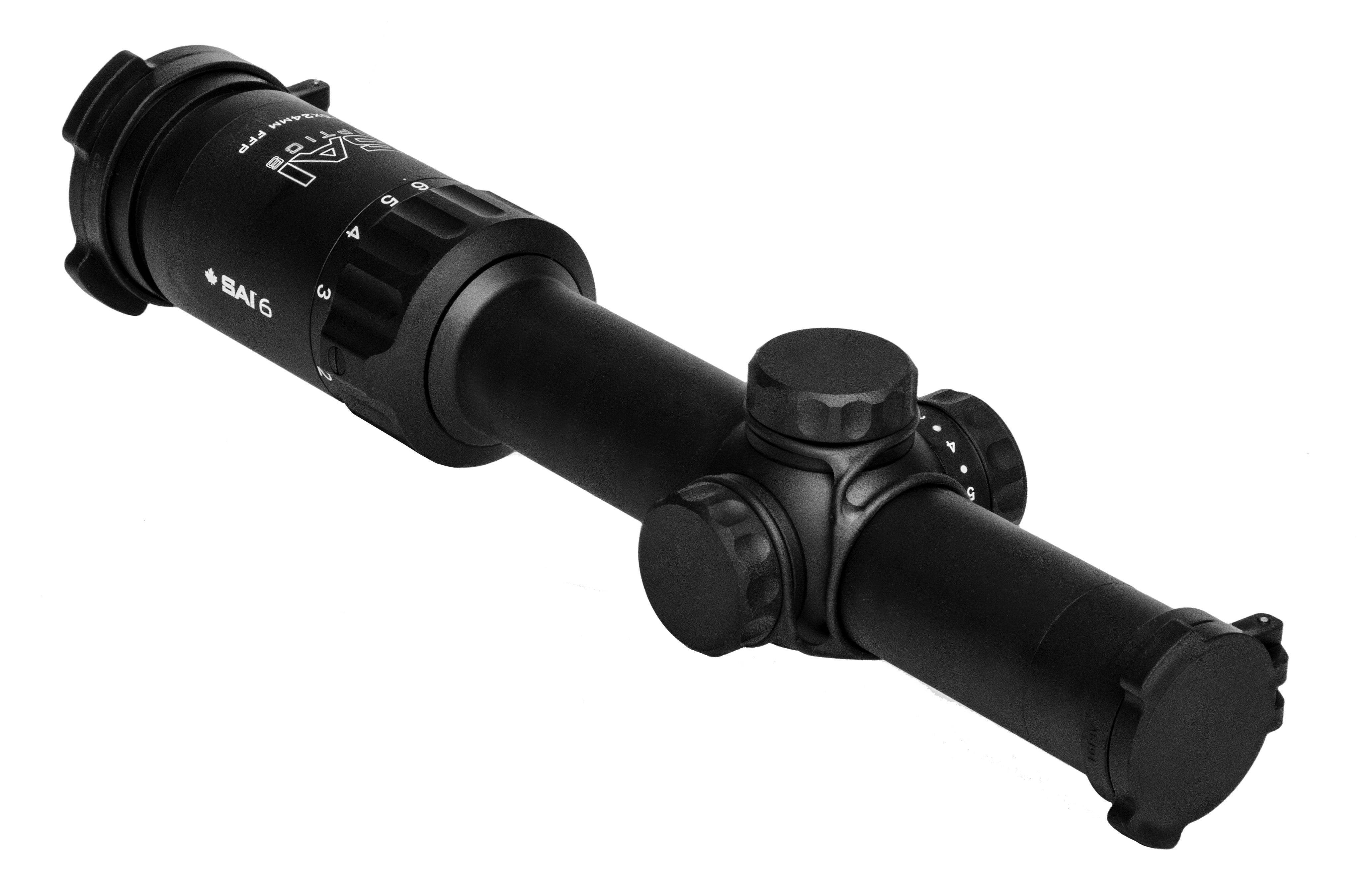 ATI SAI 1-6x24 Scope with MIL Reticle No RAF in Black