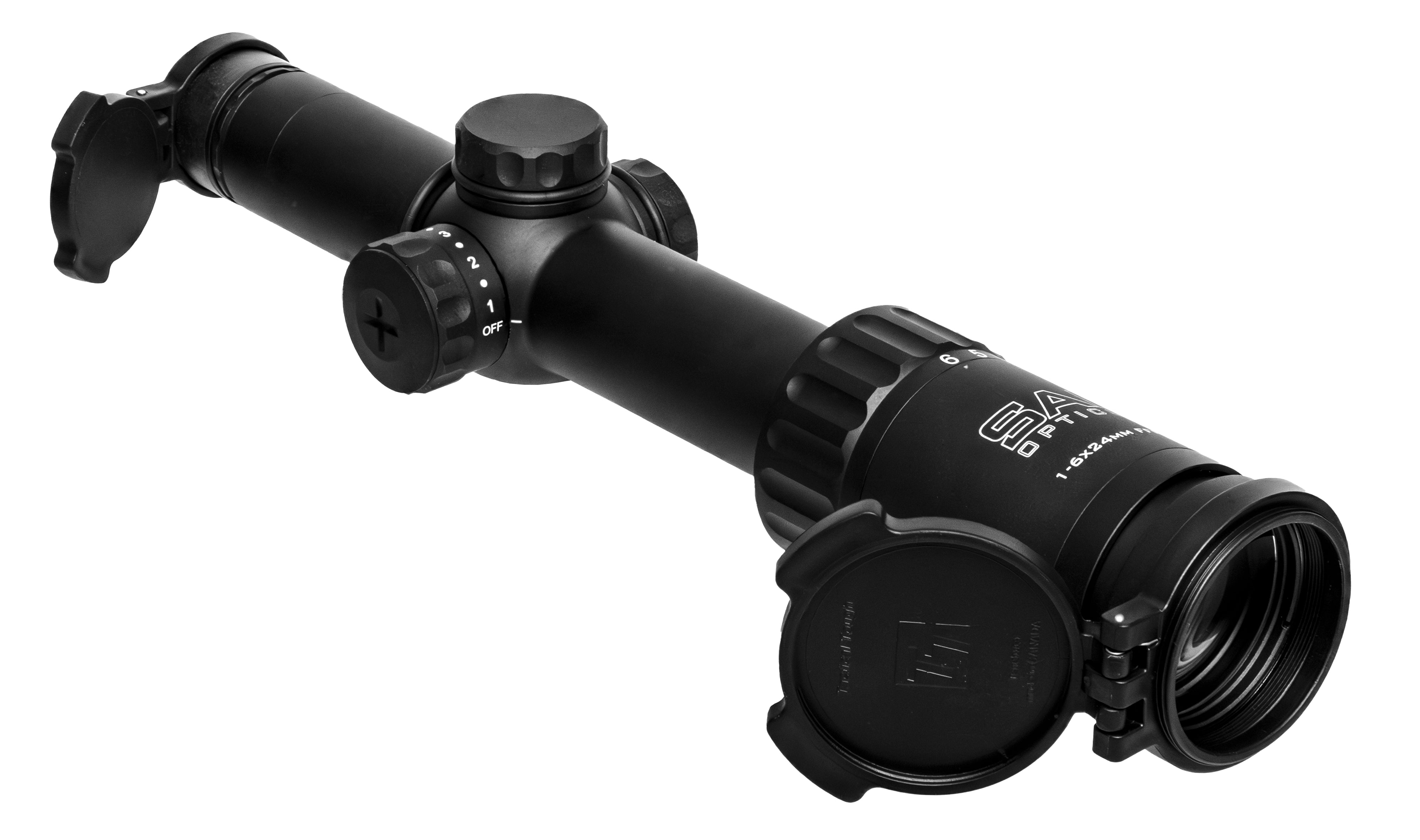 ATI SAI 1-6x24 Scope MIL Reticle with RAF in Black