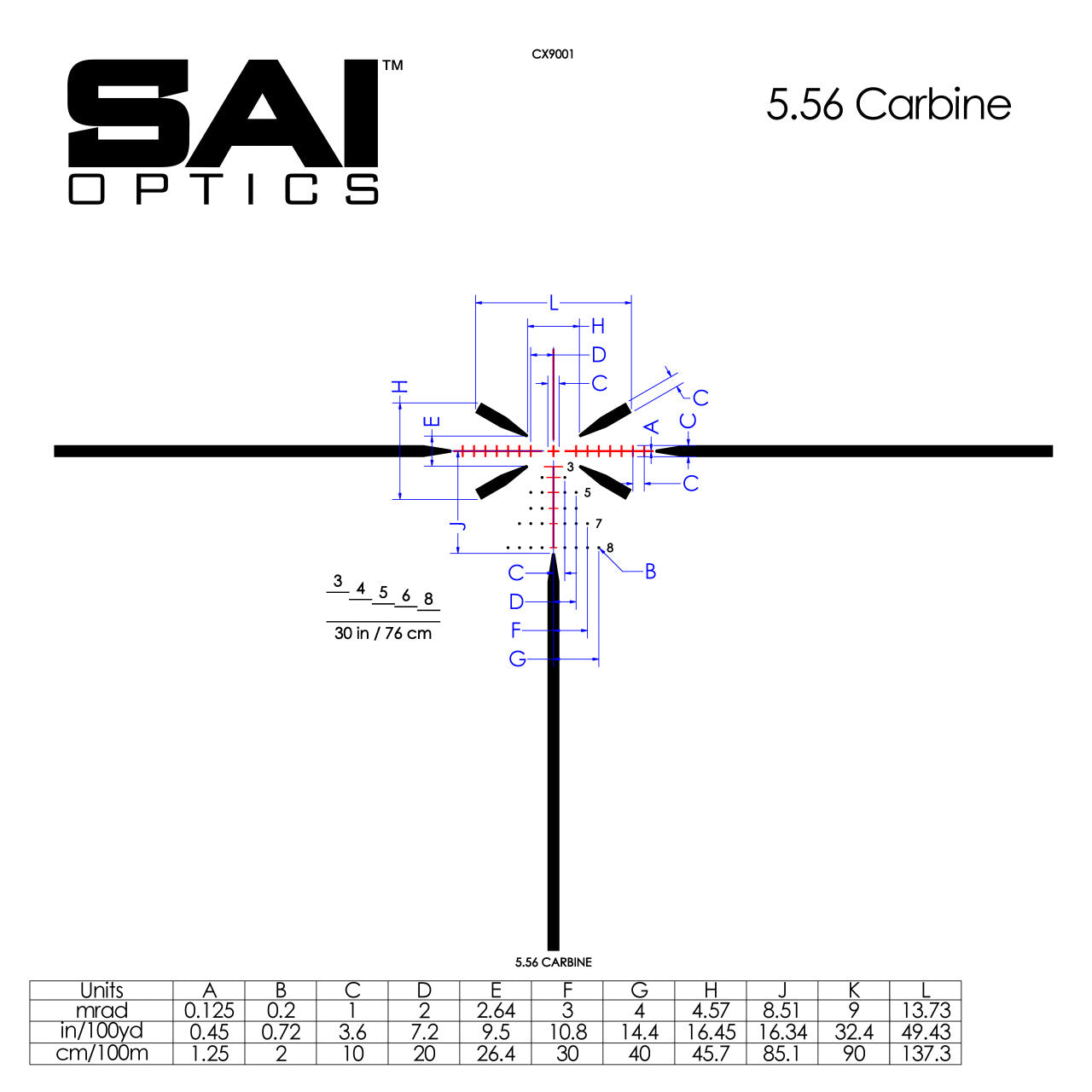 ATI SAI 1-6x24 Scope with 5.56 BDC Reticle in Coyote Brown