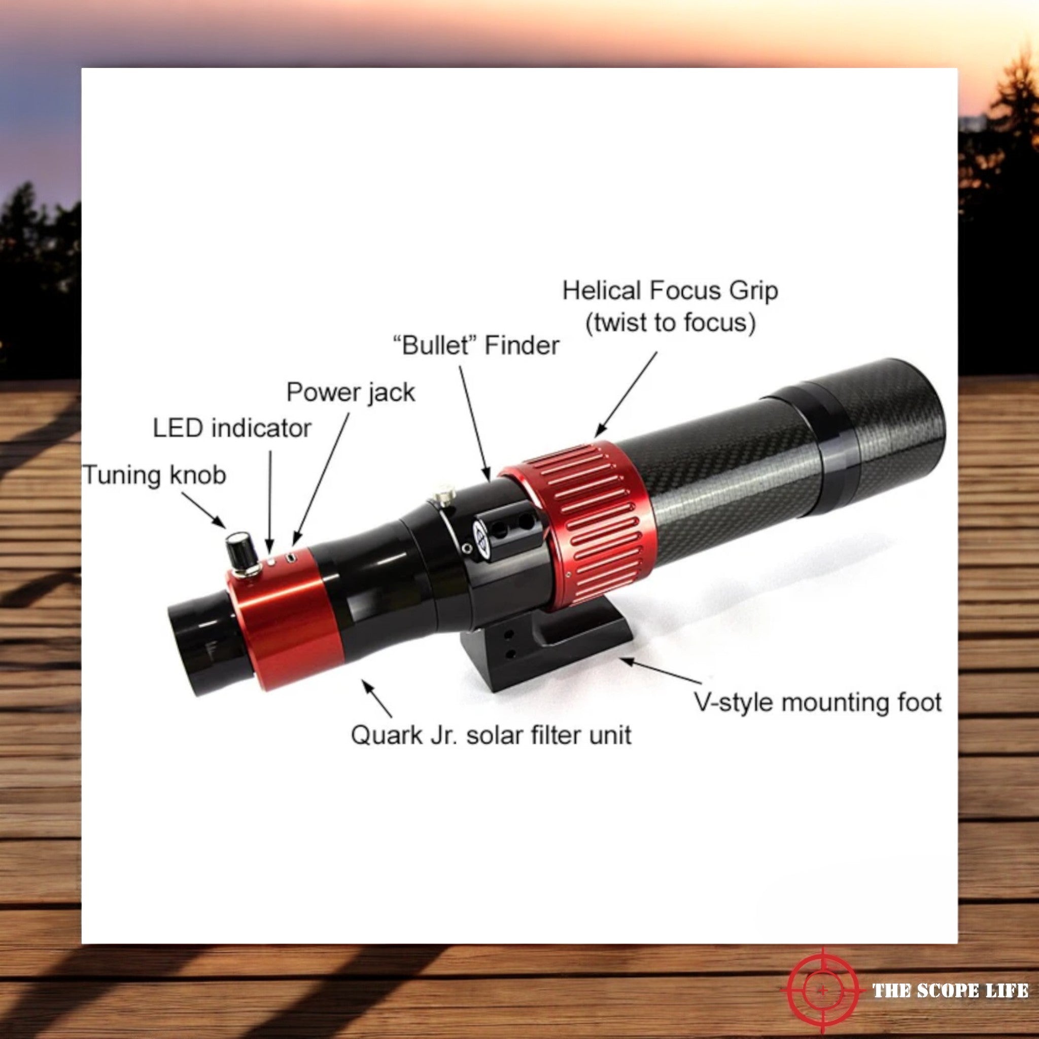 Daystar Solar Scout 60mm Dedicated Solar Telescope - Prominence