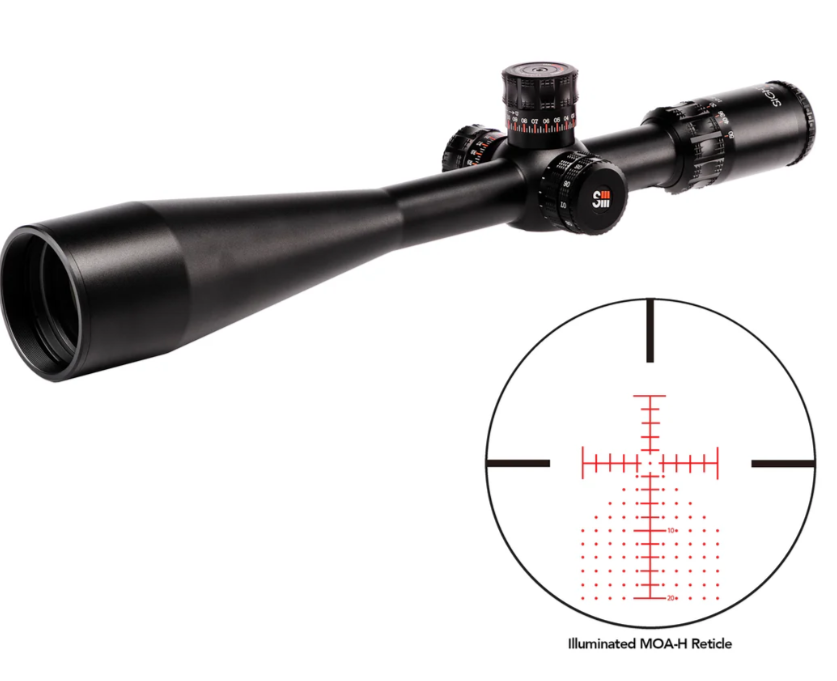 Sightron SIII Precision Long Range 10-50x60 - Zero Stop - Illuminated - MOA-H