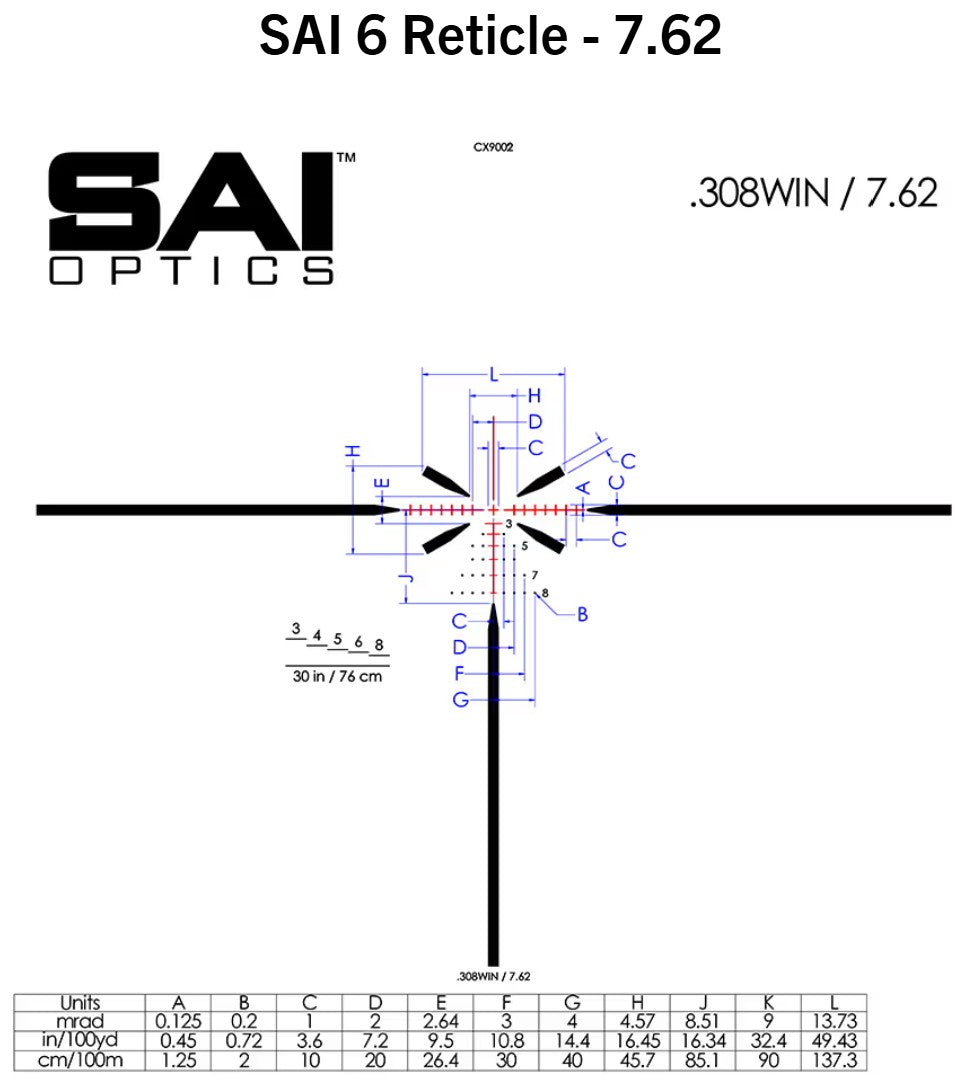 ATI SAI 1-6x24 Scope with 7.62 BDC Reticle in Coyote Brown